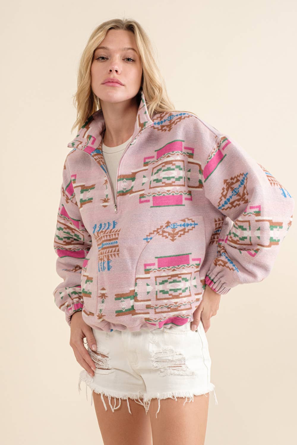 32626J - Aztec Soft Brushed Pullover Fleece