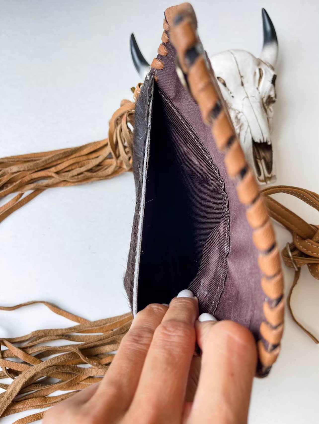 THE CASSIE - TOOLED crossbody Western Tooled Leather Cowhide