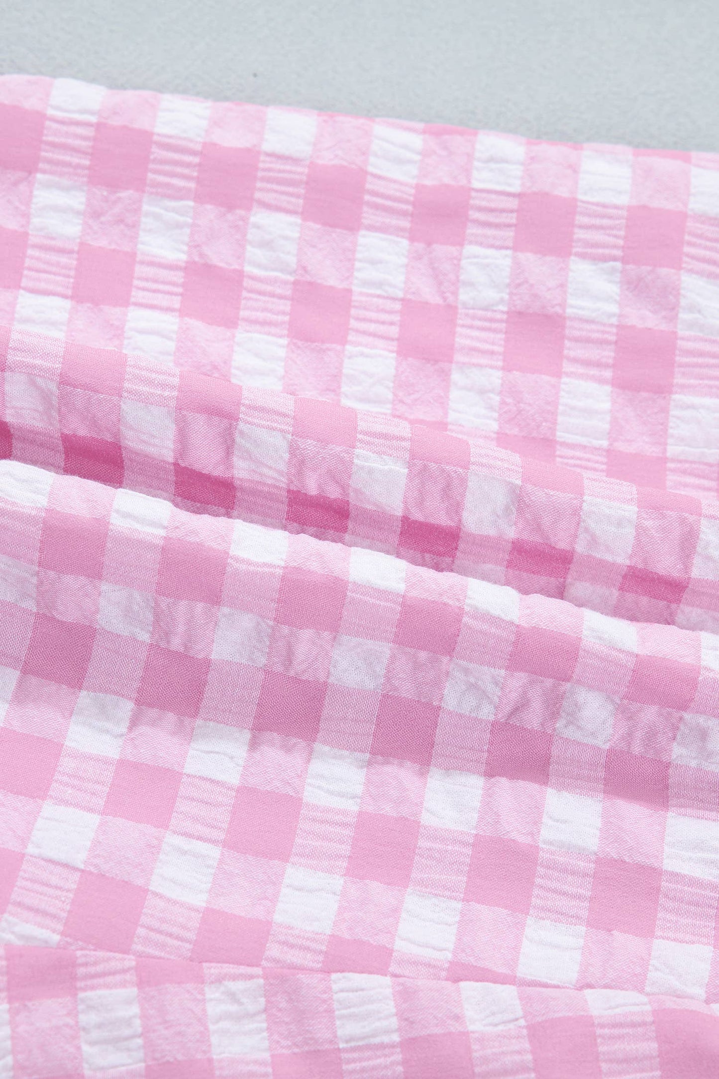 Plaid Checkered Gingham Print Ruffled Shorts