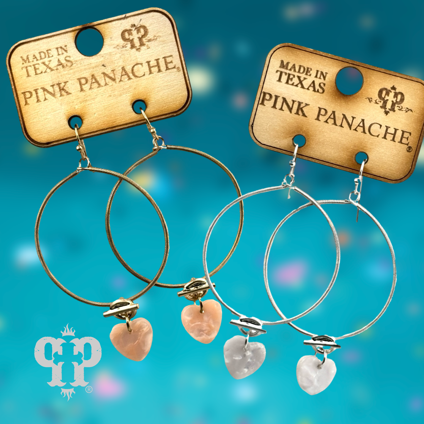 Mother-of-pearl heart earring, last call