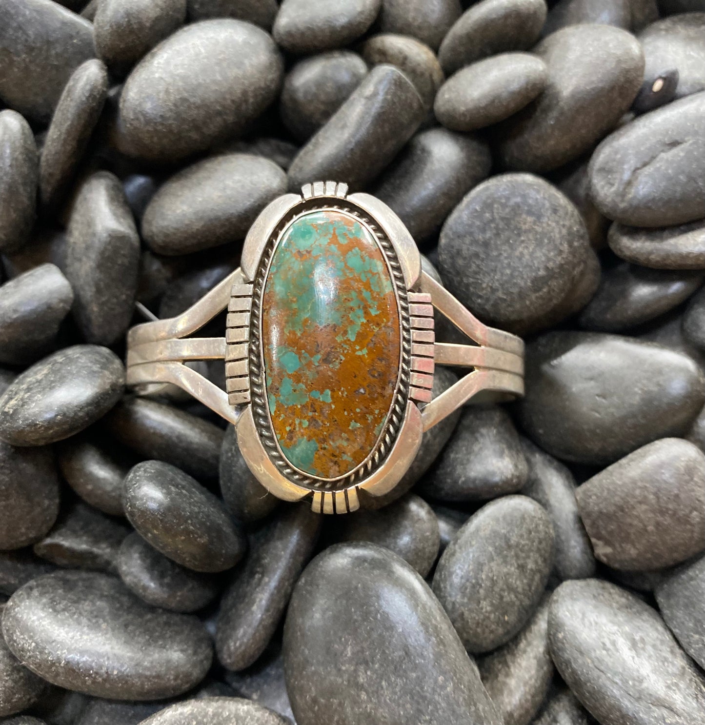 JT Turquois and Silver Cuff Bracelet