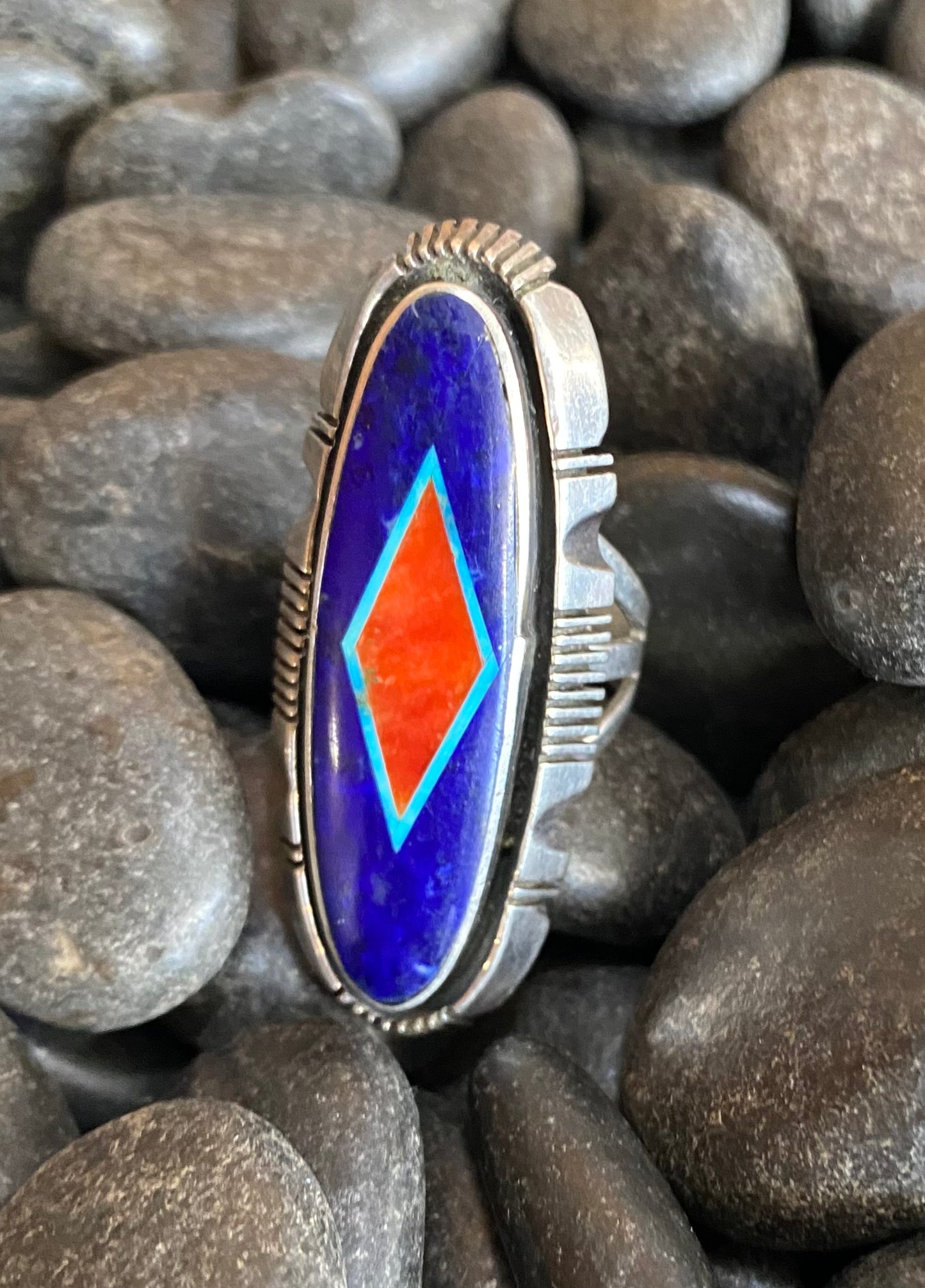 Lapis and Turquoise Inlay Ring