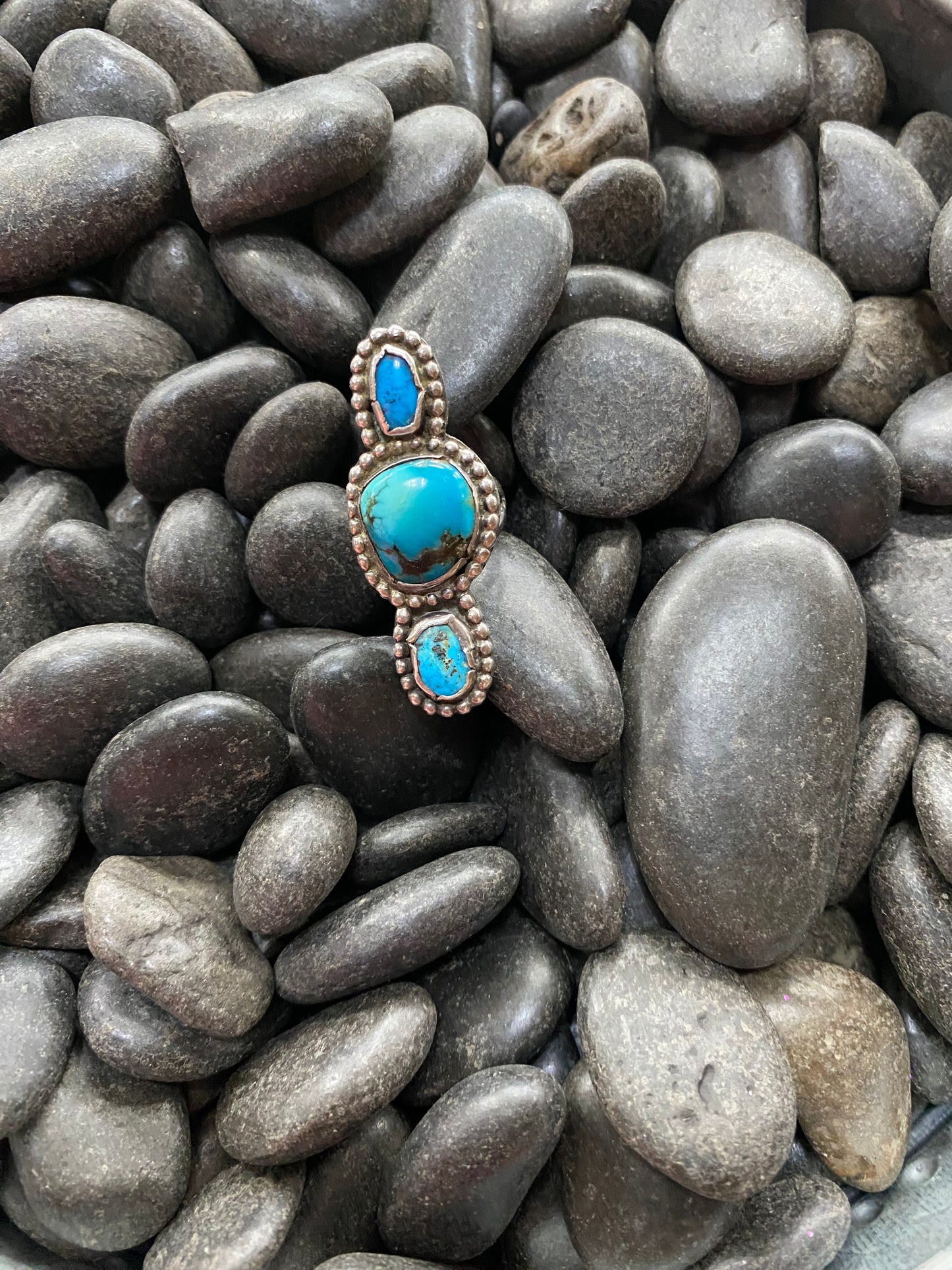 Unmarked Silver and Turquoise Ring