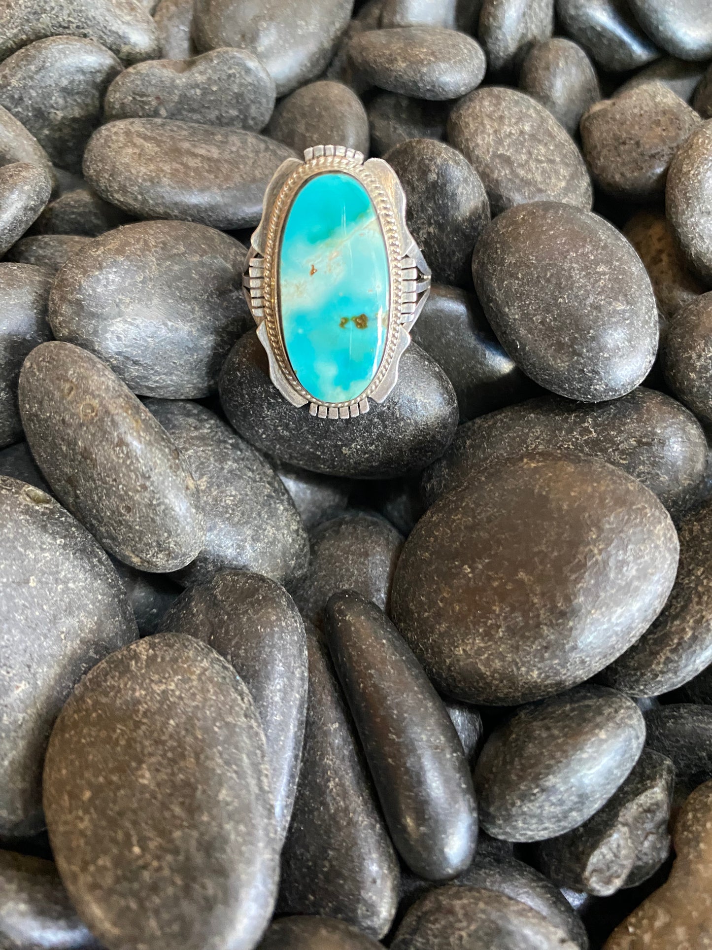 Blue Kingsman Turquoise and Silver Ring