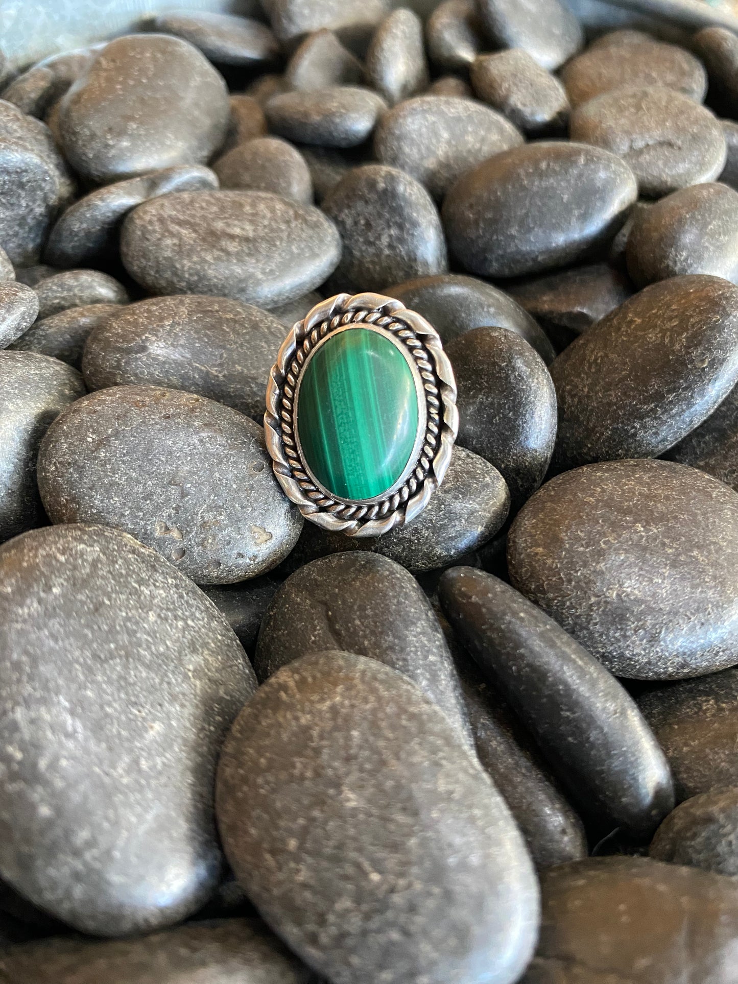 Malachite Oval Ring