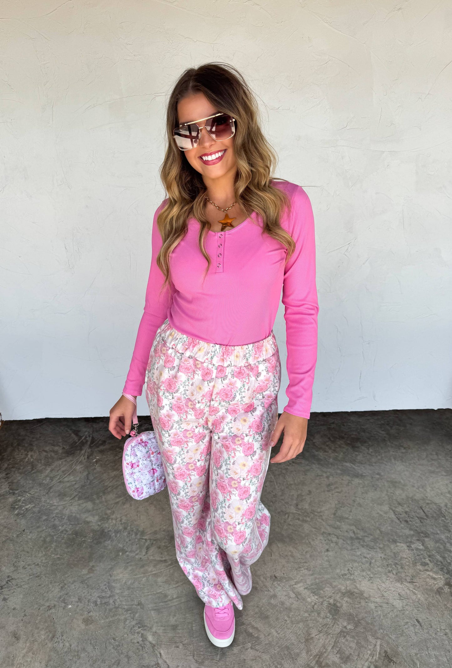 FALL BROOKLYN SNAP HENLEY TOP