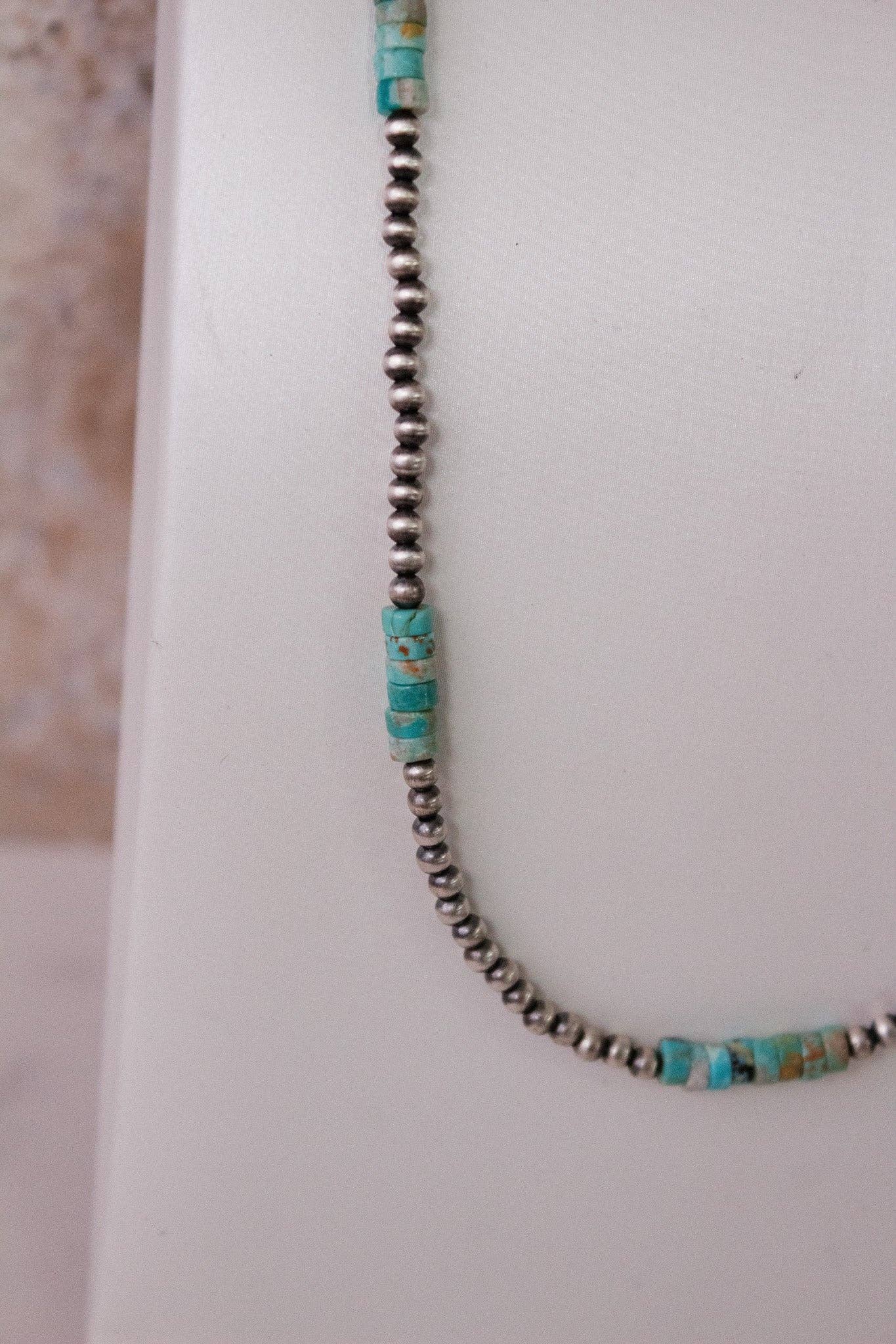 Turquoise Slab Cluster & Desert Pearl Necklace