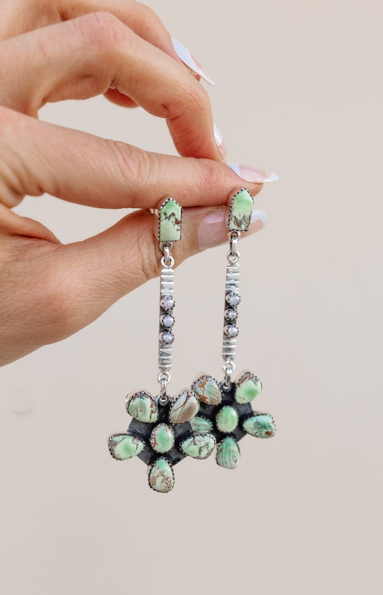 Soul Sister Flower Sterling Silver & Stone Earrings