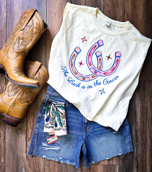 The Luck is in the Curves Boxy Tank