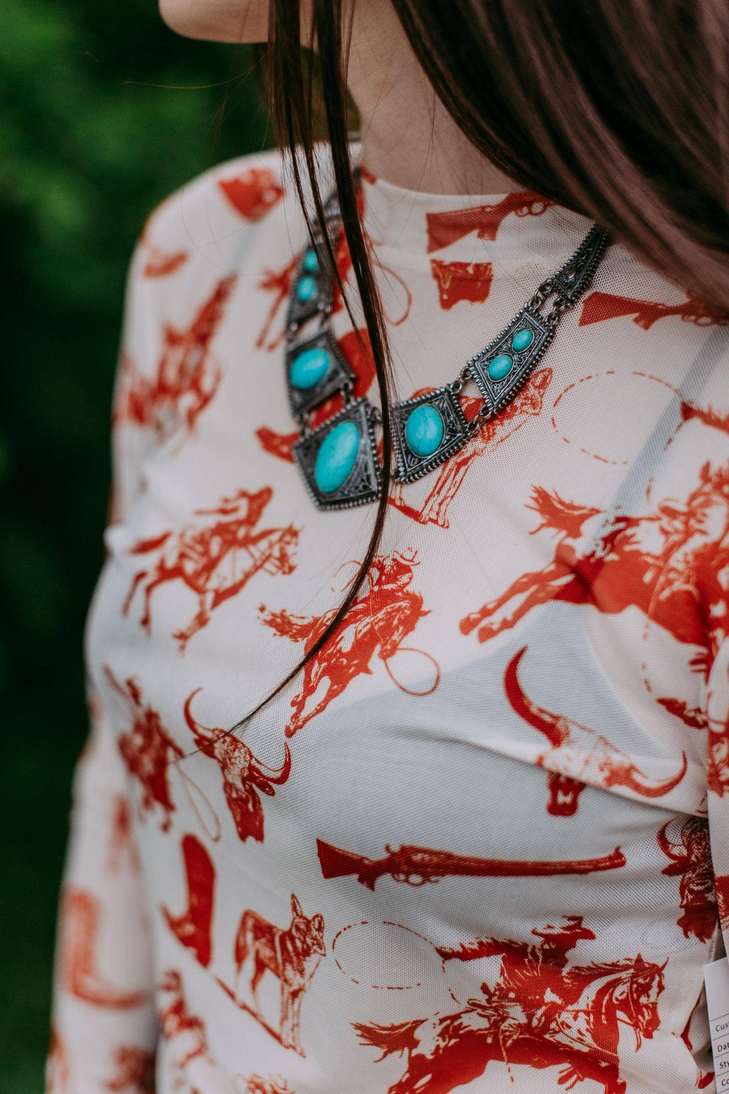 MK165 Cowboys & Indians LS Mesh Top