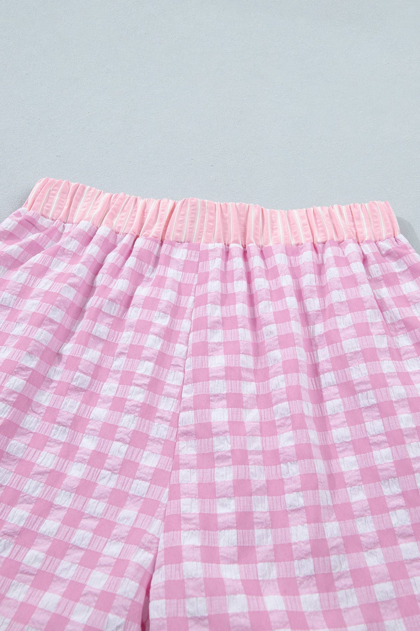 Plaid Checkered Gingham Print Ruffled Shorts
