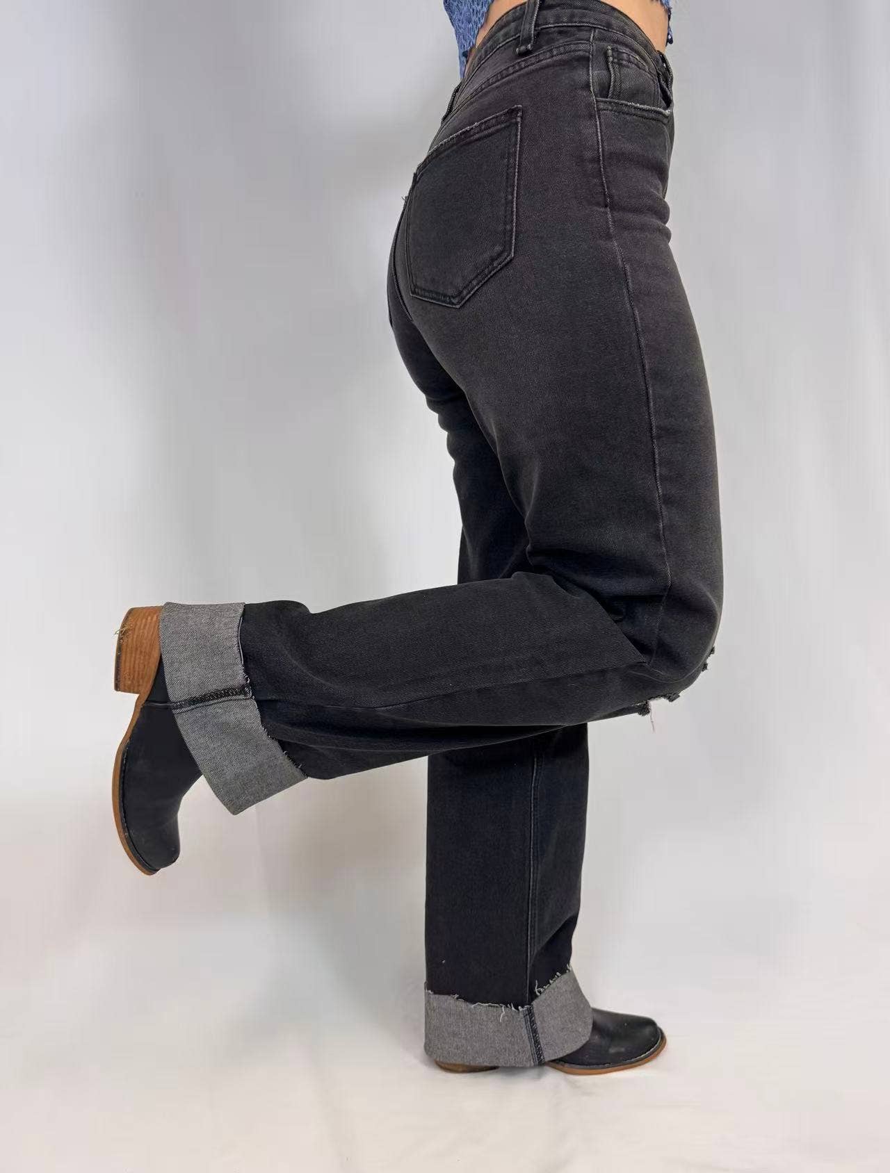 MK751 Outlaw Cuffed Jean Pants