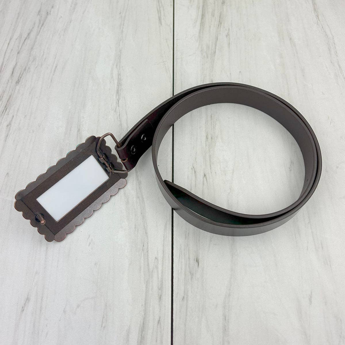 BUK240213-01                     Triangle Copper metal with blue turquoise stone and buffalo Belt buckle