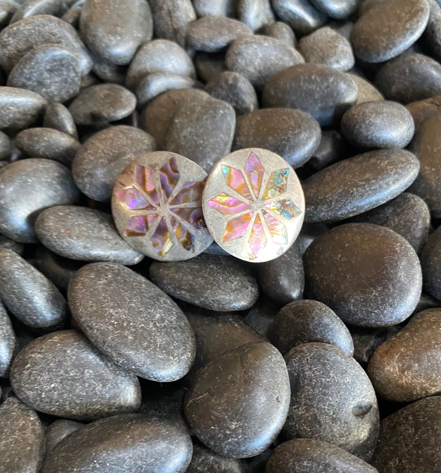 Sterling Silver & Abalone Shell Inlay