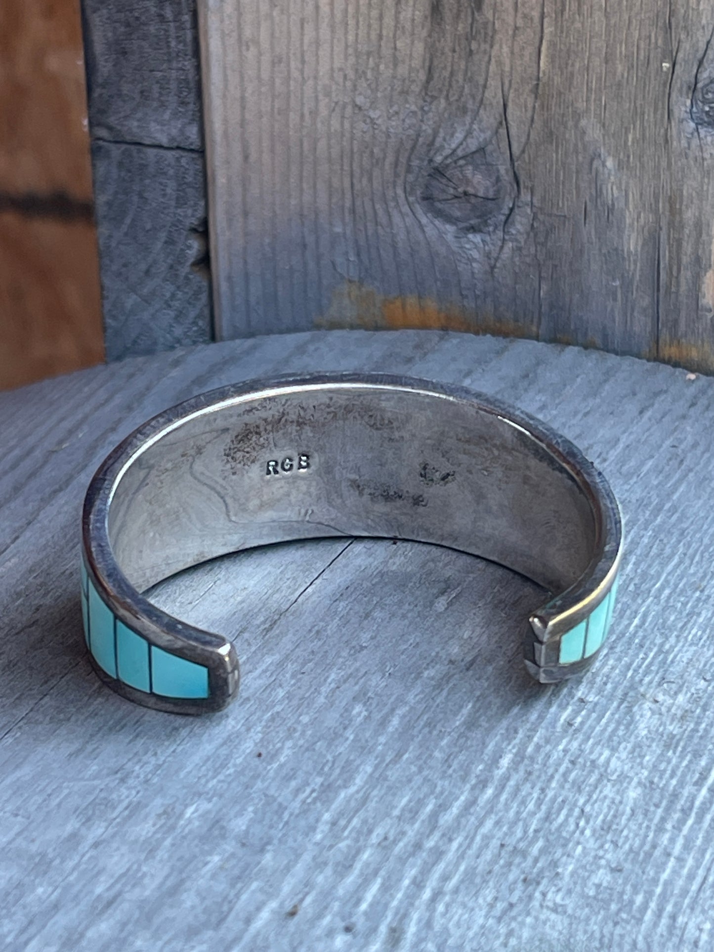 Rickell & Glenda Booqua Turquoise Inlay Bracelet