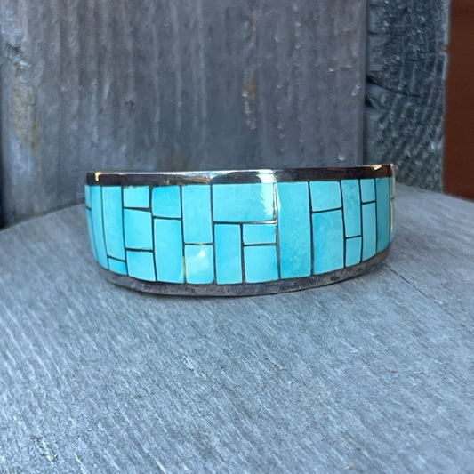 Rickell & Glenda Booqua Turquoise Inlay Bracelet