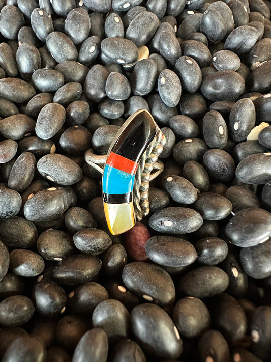 Unmarked Zuni Inlay Sterling and Multi-Stone