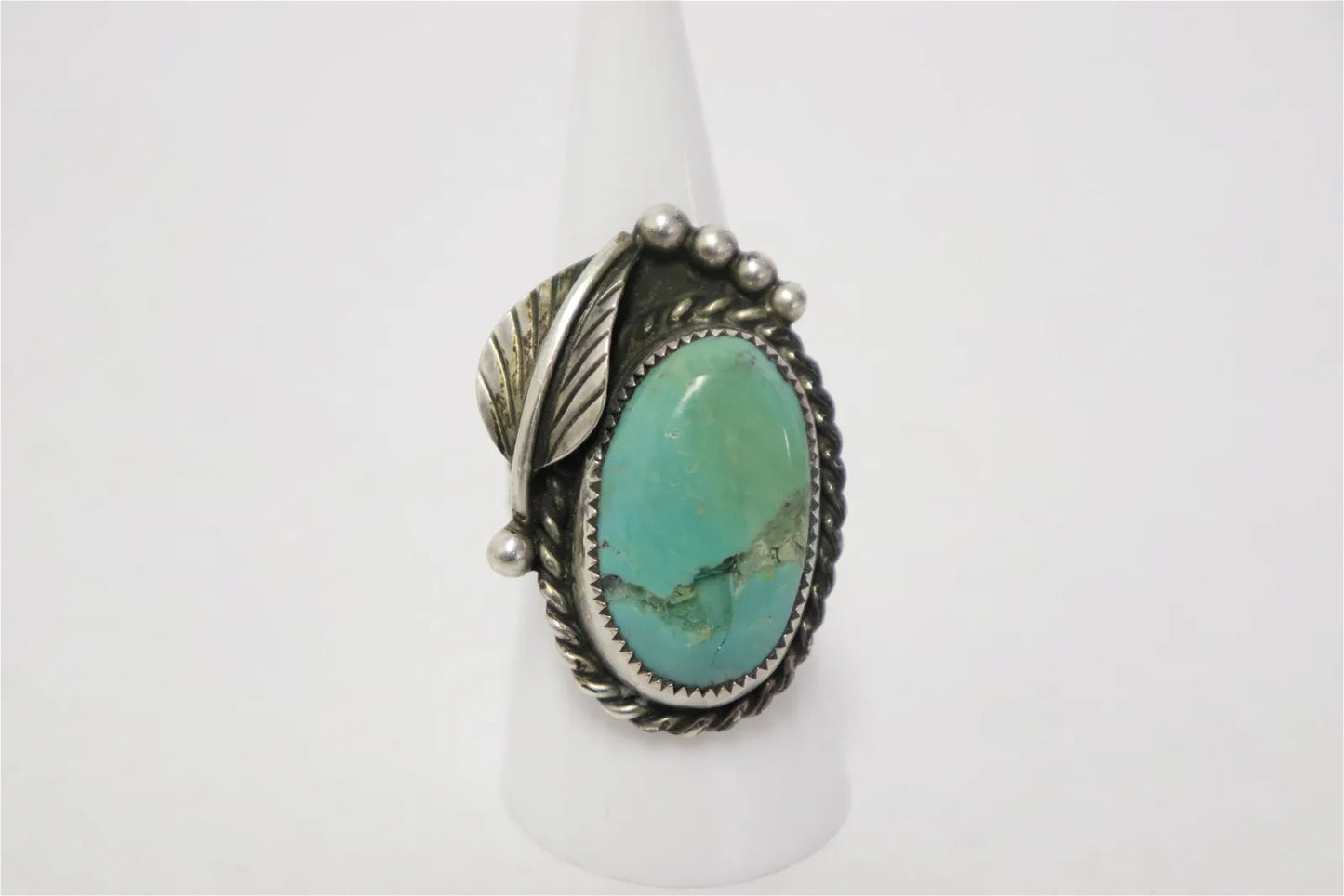 Fox Head Picto marked Sterling and Turquoise Ring