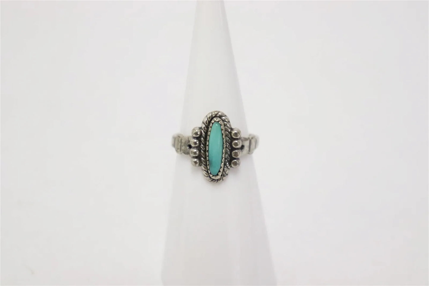 Unmarked Sterling and Turquoise Ring