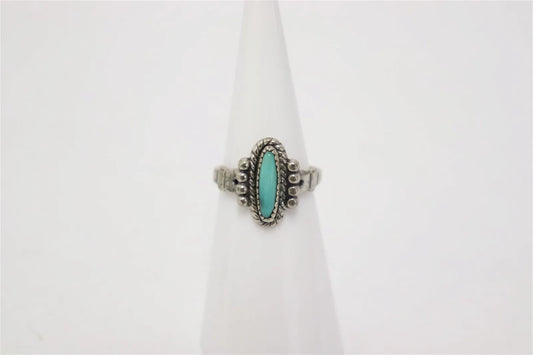 Unmarked Sterling and Turquoise Ring