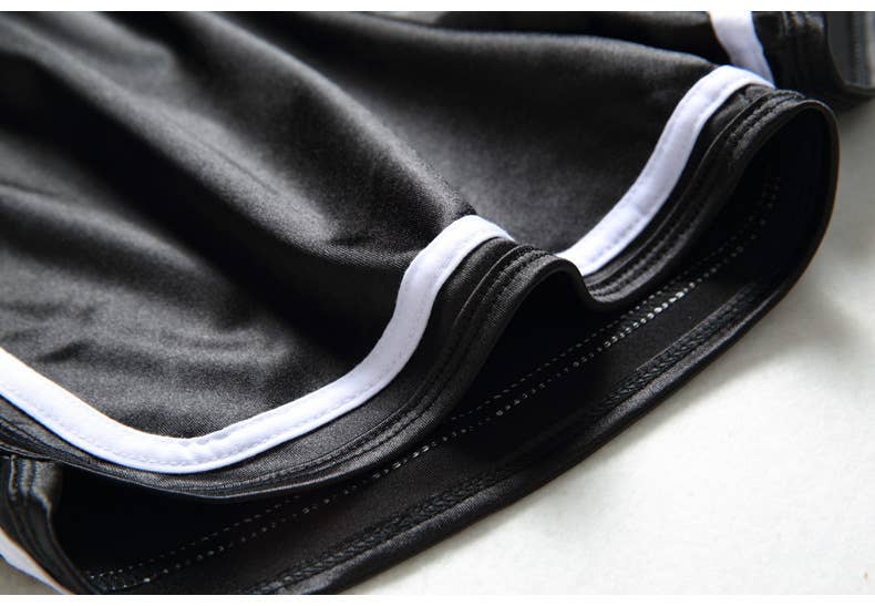 Gold Metallic glossy Elastic waist short